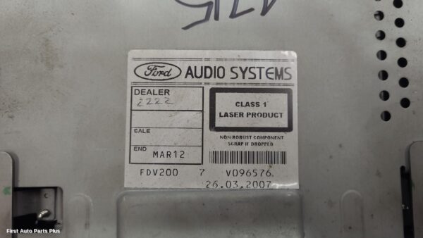 2008 FORD TRANSIT Radio/Cd/Dvd/Sat/Tv