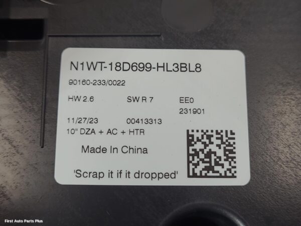 2024 FORD RANGER Radio/Cd/Dvd/Sat/Tv