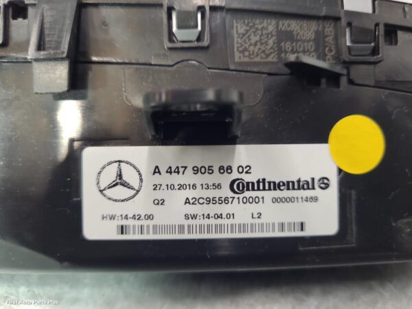 2017 MERCEDES VITO Heater/Ac Controls