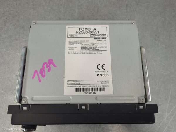 2012 TOYOTA HILUX Radio/Cd/Dvd/Sat/Tv