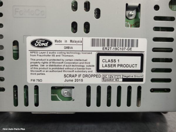 2015 FORD TERRITORY Radio/Cd/Dvd/Sat/Tv