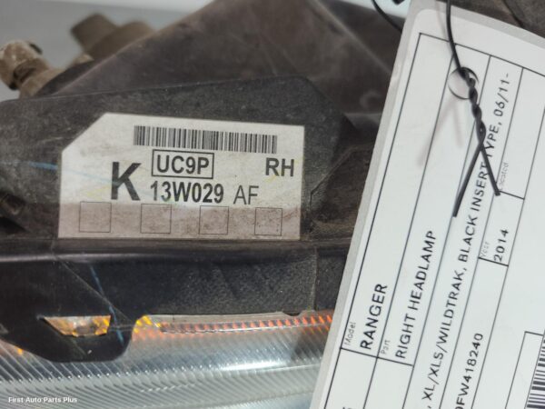 2014 FORD RANGER Right Headlamp
