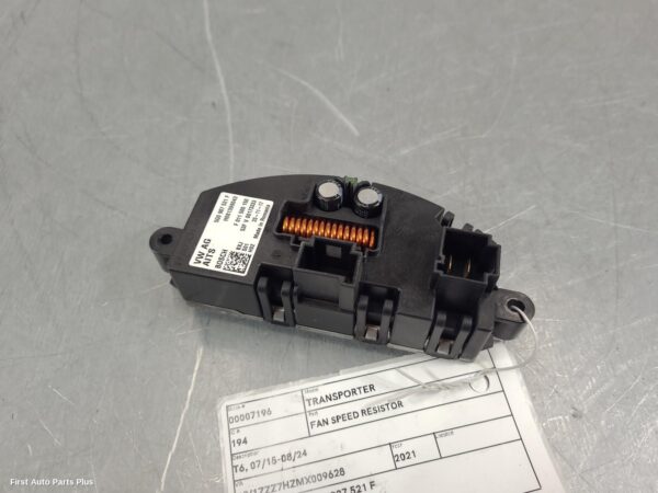 2021 VOLKSWAGEN TRANSPORTER Fan Speed Resistor