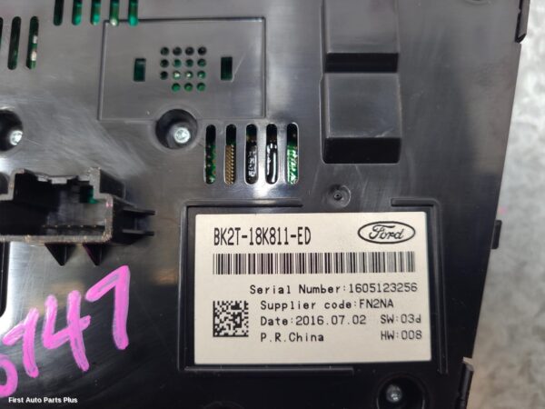 2016 FORD TRANSIT Radio/Cd/Dvd/Sat/Tv
