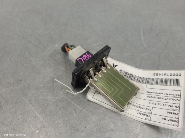 2012 FORD TRANSIT Fan Speed Resistor