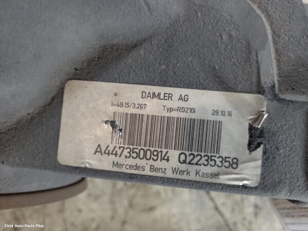 2017 MERCEDES VITO Differential Centre