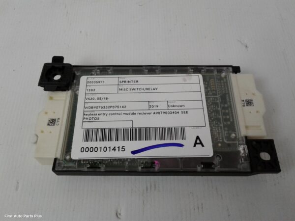 2019 MERCEDES SPRINTER Misc Switch/Relay