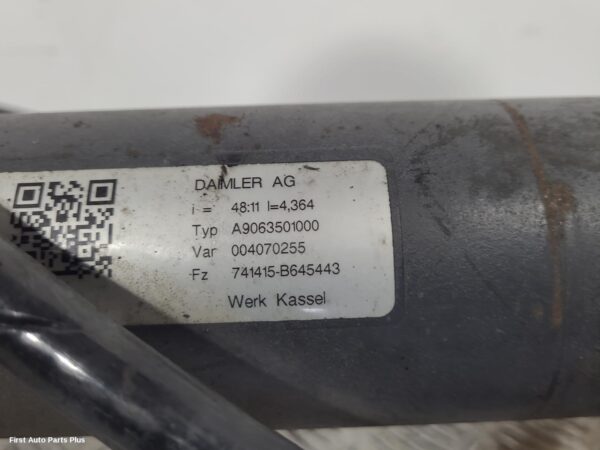 2009 MERCEDES SPRINTER Rear Diff Assembly