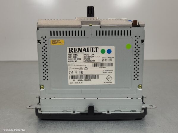 2018 RENAULT TRAFIC Radio/Cd/Dvd/Sat/Tv