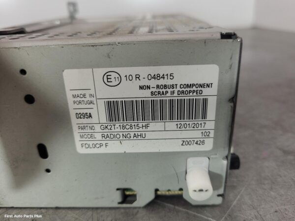 2018 FORD TRANSIT Radio/Cd/Dvd/Sat/Tv