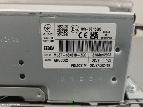 2023 FORD F SERIES Radio/Cd/Dvd/Sat/Tv