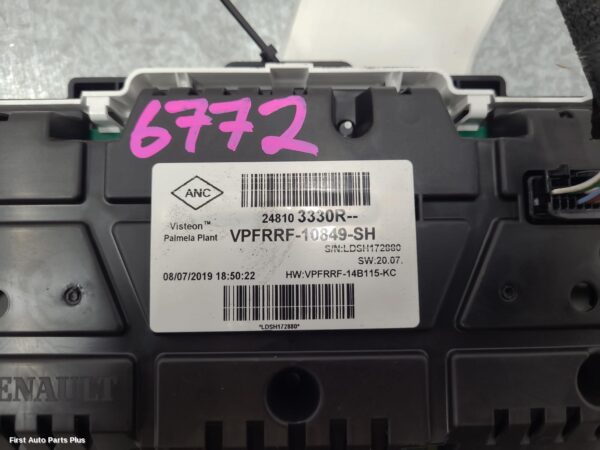 2019 RENAULT TRAFIC Instrument Cluster