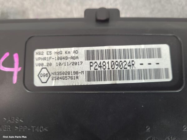 2018 RENAULT MASTER Instrument Cluster