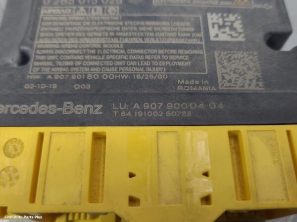 2020 MERCEDES SPRINTER Airbag Module/Sensor