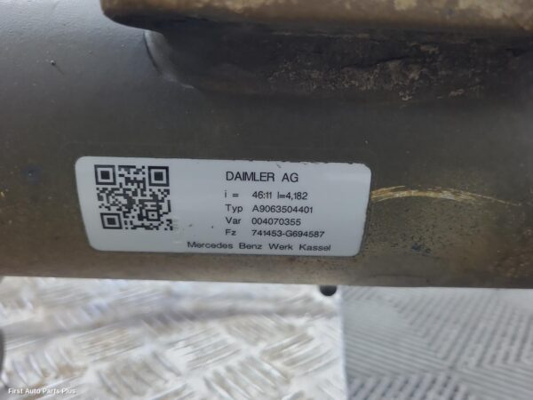 2015 MERCEDES SPRINTER Rear Diff Assembly
