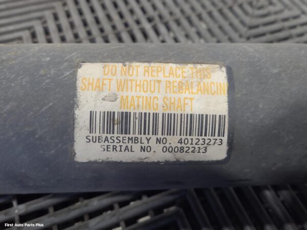 2019 HOLDEN COLORADO Rear Drive Shaft