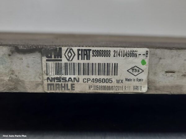 2016 RENAULT TRAFIC Radiator