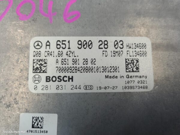 2019 MERCEDES VITO Ecu