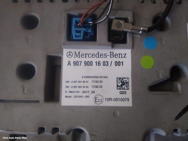2022 MERCEDES SPRINTER Radio/Cd/Dvd/Sat/Tv