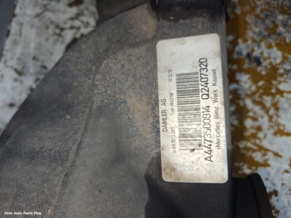 2018 MERCEDES VITO Differential Centre