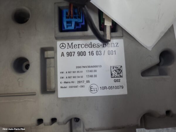 2021 MERCEDES SPRINTER Radio/Cd/Dvd/Sat/Tv