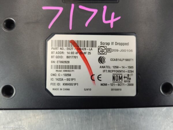 2015 FORD TRANSIT Ecu
