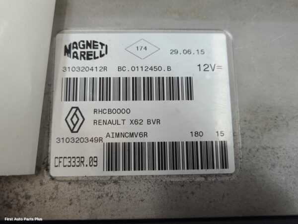 2015 RENAULT MASTER Ecu