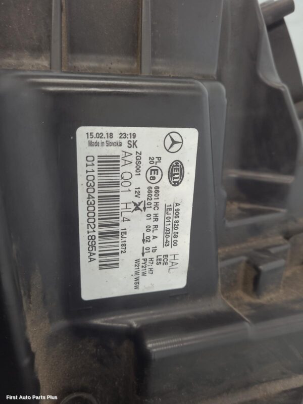 2017 MERCEDES SPRINTER Left Headlamp