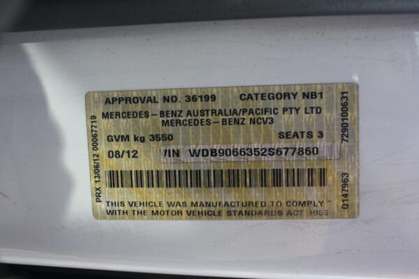 MERCEDES SPRINTER 2006-2018 LOCK MECHANISM RIGHT BARN DOOR LOCK, NCV3, 10/06-04/ - Image 11