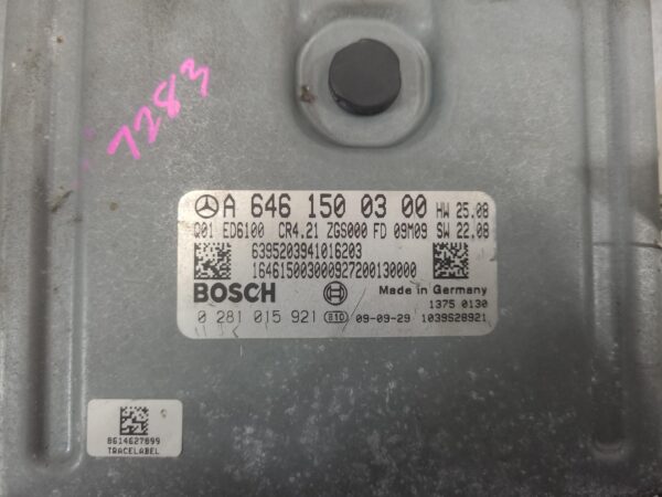 Mercedes Vito 2.1L Diesel Engine ECU Only P/N A6461500391 2004–2011 - Image 7