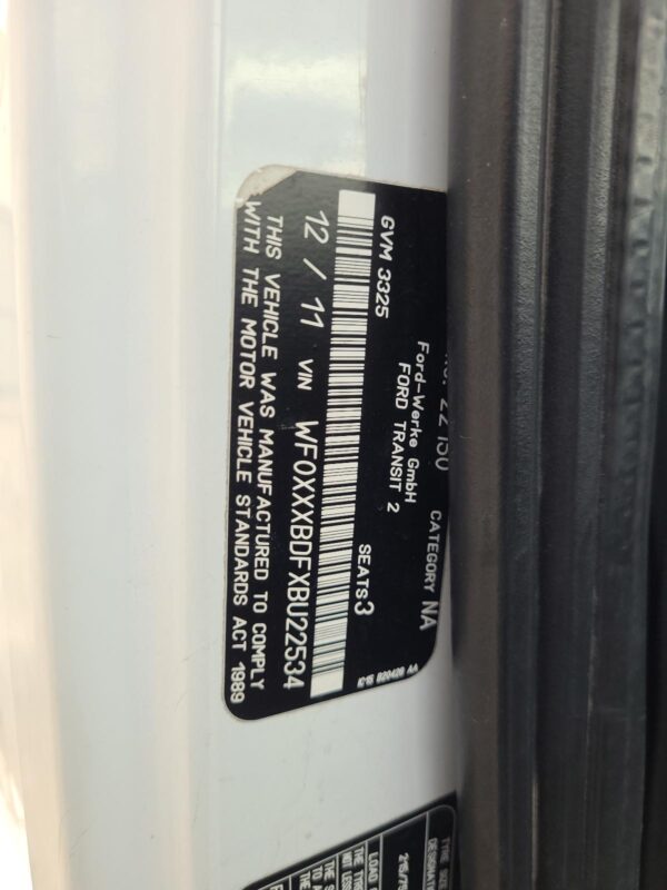 FORD TRANSIT 2011-2014 STARTER MOTOR DIESEL, 2.2, TURBO, RWD, VM, 10/11-02/14 - Image 11