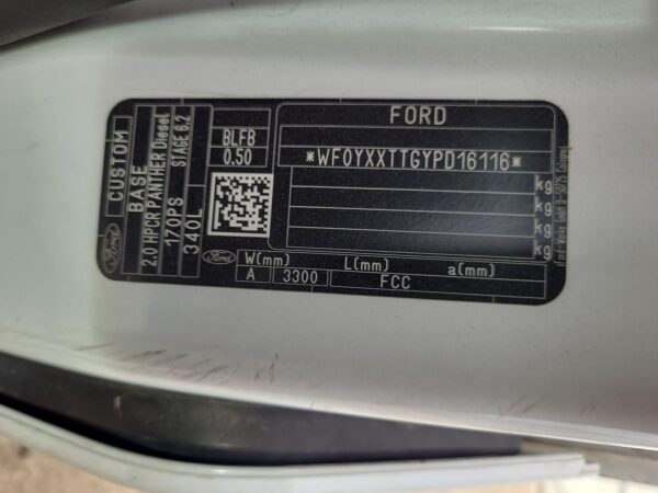 FORD TRANSIT CUSTOM 2013-2023 MUD FLAPS LH FRONT, VN, 09/13-08/23 - Image 11