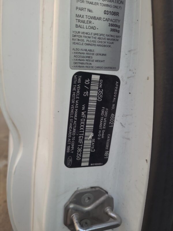 Ford Transit VO Rear Parking Sensor 2014–Present - Image 11