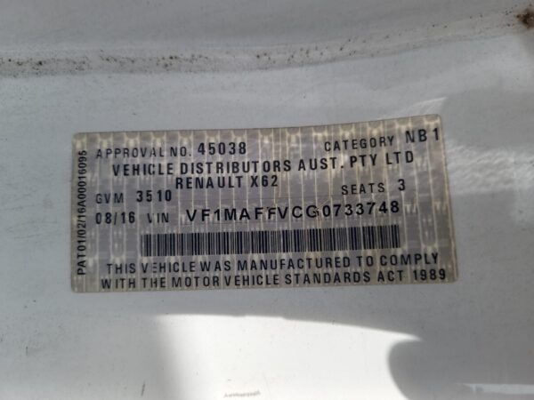 Renault Master X62 Washer Bottle 2011–Present - Image 11